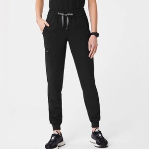 Figs Usman High Rise Relaxed Jogger Style Scrub Pant Regular Length- Black